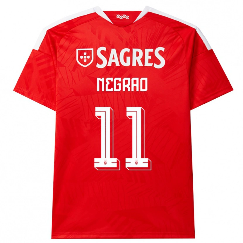 Danxen Mænd Maria Negrao #11 Rød Hvid Gul Hjemmebane Spillertrøjer 2026/27 Trøje T-Shirt