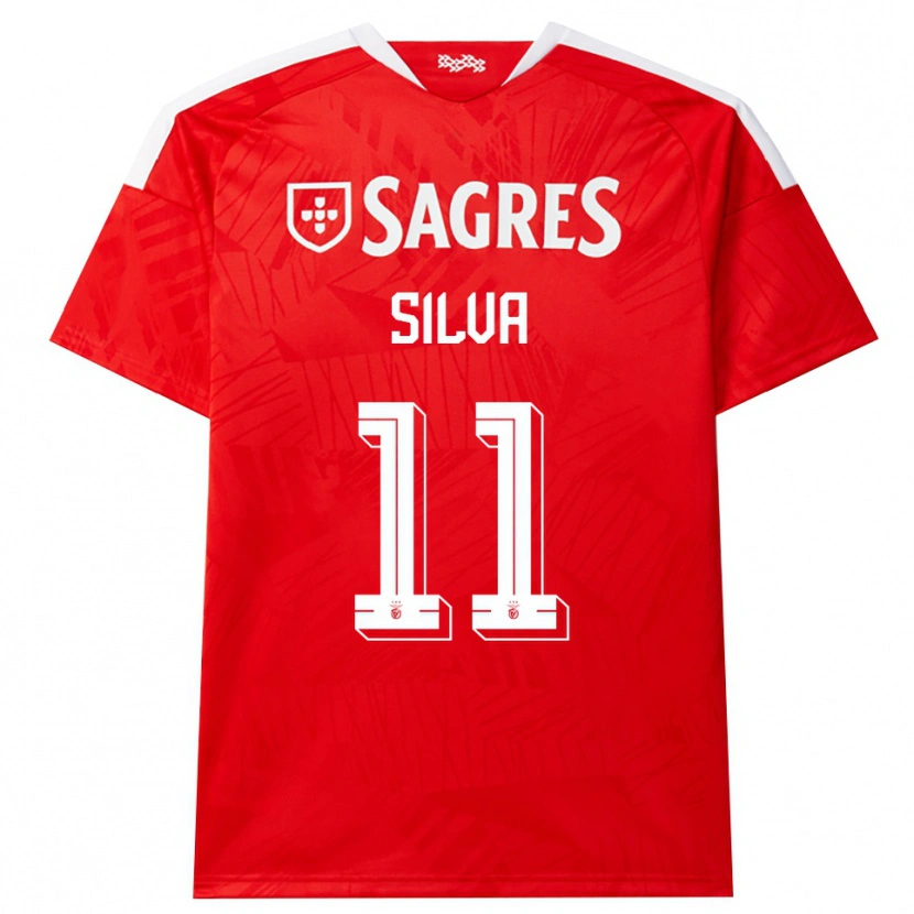 Danxen Mænd Jéssica Silva #11 Rød Hvid Gul Hjemmebane Spillertrøjer 2026/27 Trøje T-Shirt