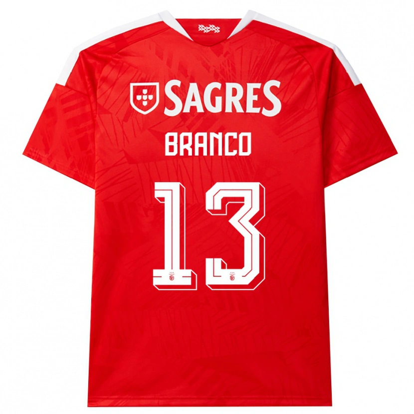 Danxen Mænd Marcelo Branco #13 Rød Hvid Gul Hjemmebane Spillertrøjer 2026/27 Trøje T-Shirt