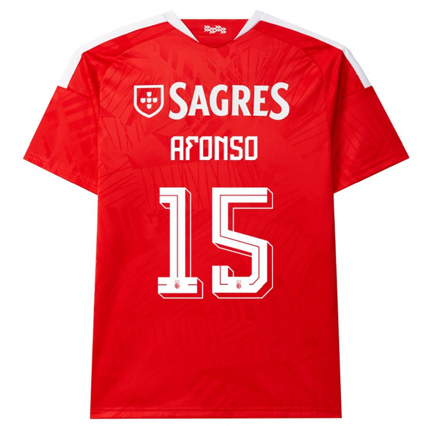 Danxen Mænd Guilherme Afonso #15 Rød Hvid Gul Hjemmebane Spillertrøjer 2026/27 Trøje T-Shirt