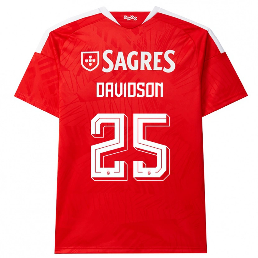 Danxen Mænd Chandra Davidson #25 Rød Hvid Gul Hjemmebane Spillertrøjer 2026/27 Trøje T-Shirt