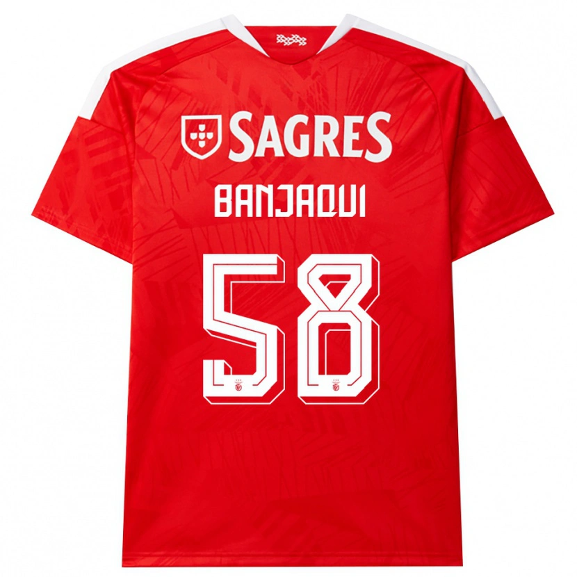 Danxen Mænd Daniel Banjaqui #58 Rød Hvid Gul Hjemmebane Spillertrøjer 2026/27 Trøje T-Shirt