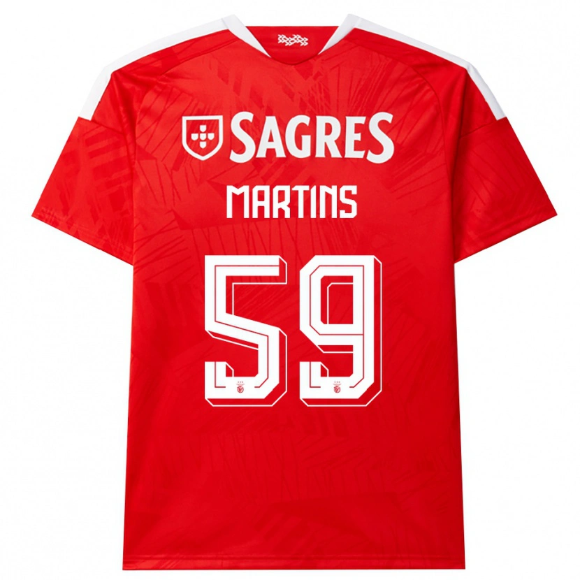 Danxen Mænd Leandro Martins #59 Rød Hvid Gul Hjemmebane Spillertrøjer 2026/27 Trøje T-Shirt