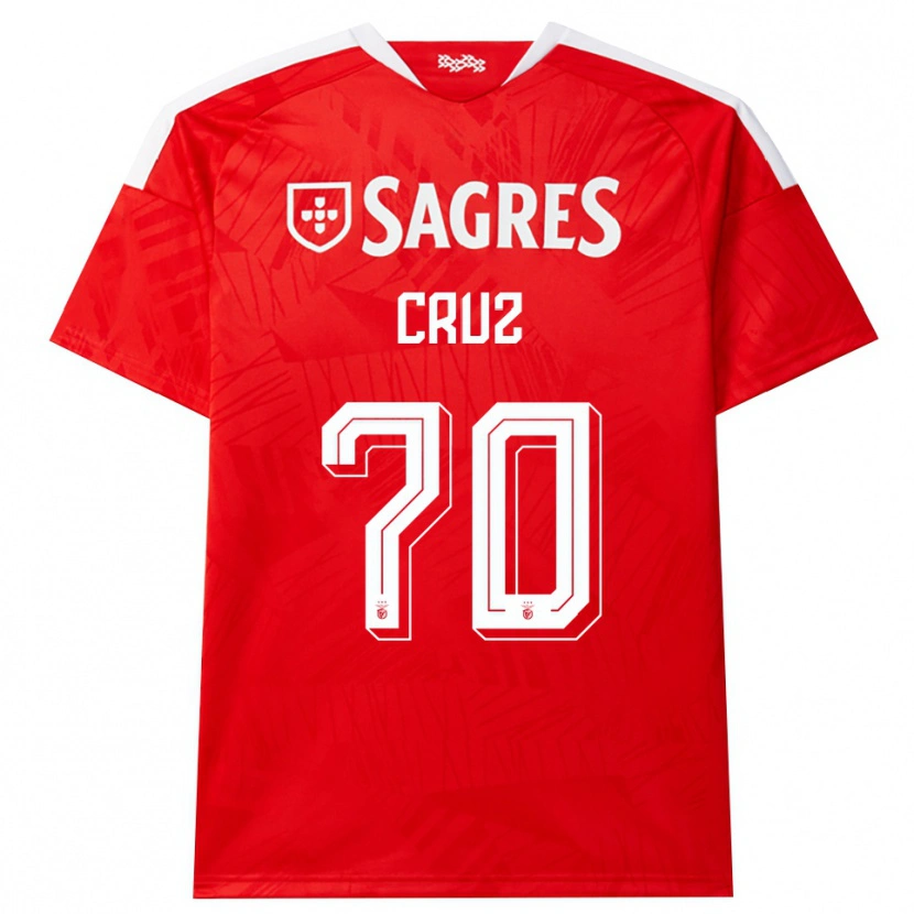 Danxen Mænd Filipe Cruz #70 Rød Hvid Gul Hjemmebane Spillertrøjer 2026/27 Trøje T-Shirt