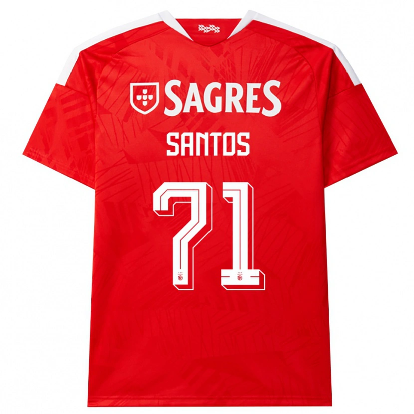 Danxen Mænd Leandro Santos #71 Rød Hvid Gul Hjemmebane Spillertrøjer 2026/27 Trøje T-Shirt