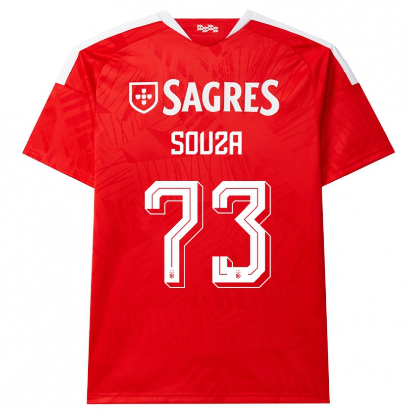 Danxen Mænd Beni Souza #73 Rød Hvid Gul Hjemmebane Spillertrøjer 2026/27 Trøje T-Shirt