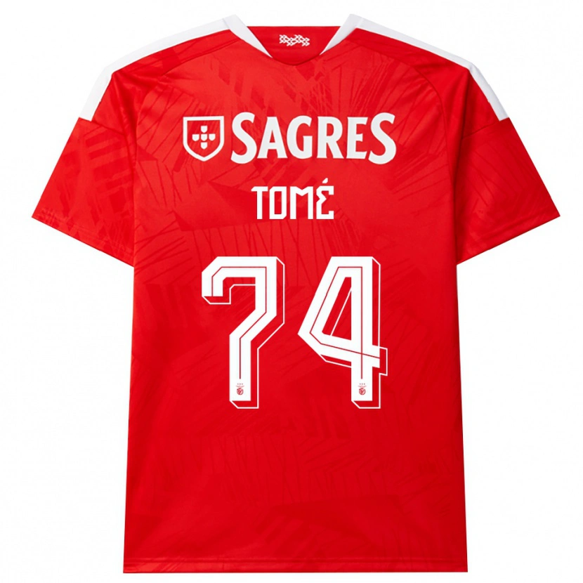 Danxen Mænd Olivio Tomé #74 Rød Hvid Gul Hjemmebane Spillertrøjer 2026/27 Trøje T-Shirt