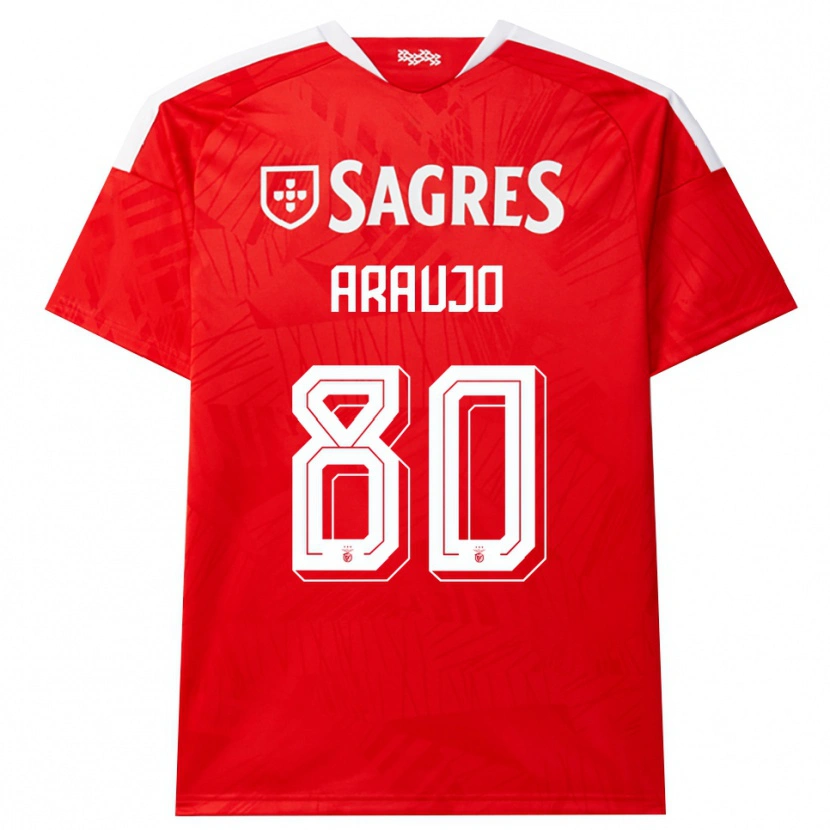 Danxen Mænd Lais Araujo #80 Rød Hvid Gul Hjemmebane Spillertrøjer 2026/27 Trøje T-Shirt