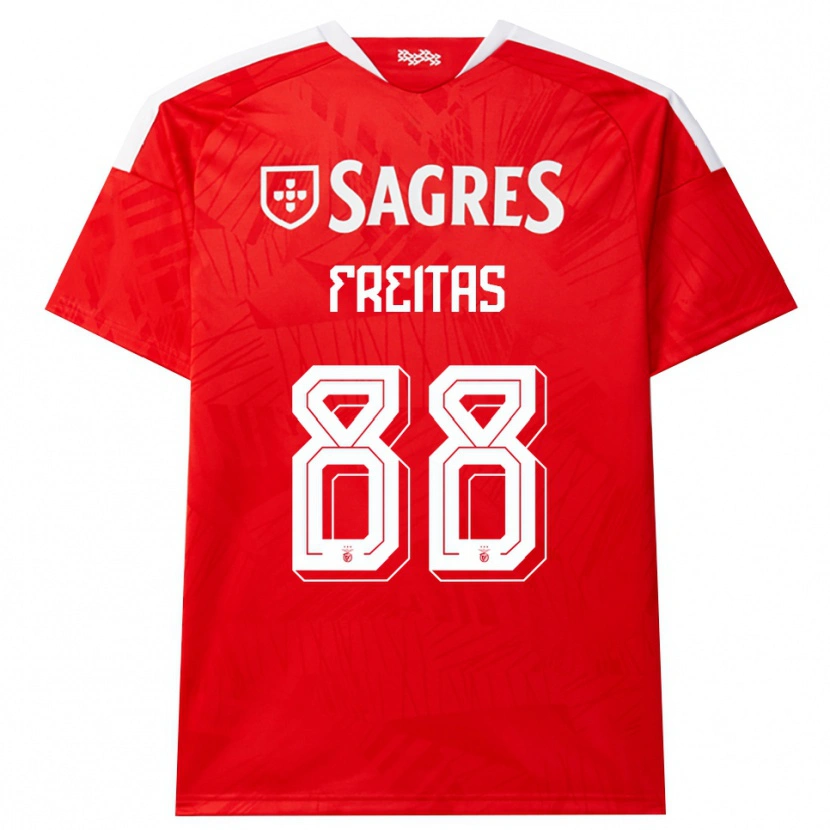 Danxen Mænd Tiago Freitas #88 Rød Hvid Gul Hjemmebane Spillertrøjer 2026/27 Trøje T-Shirt