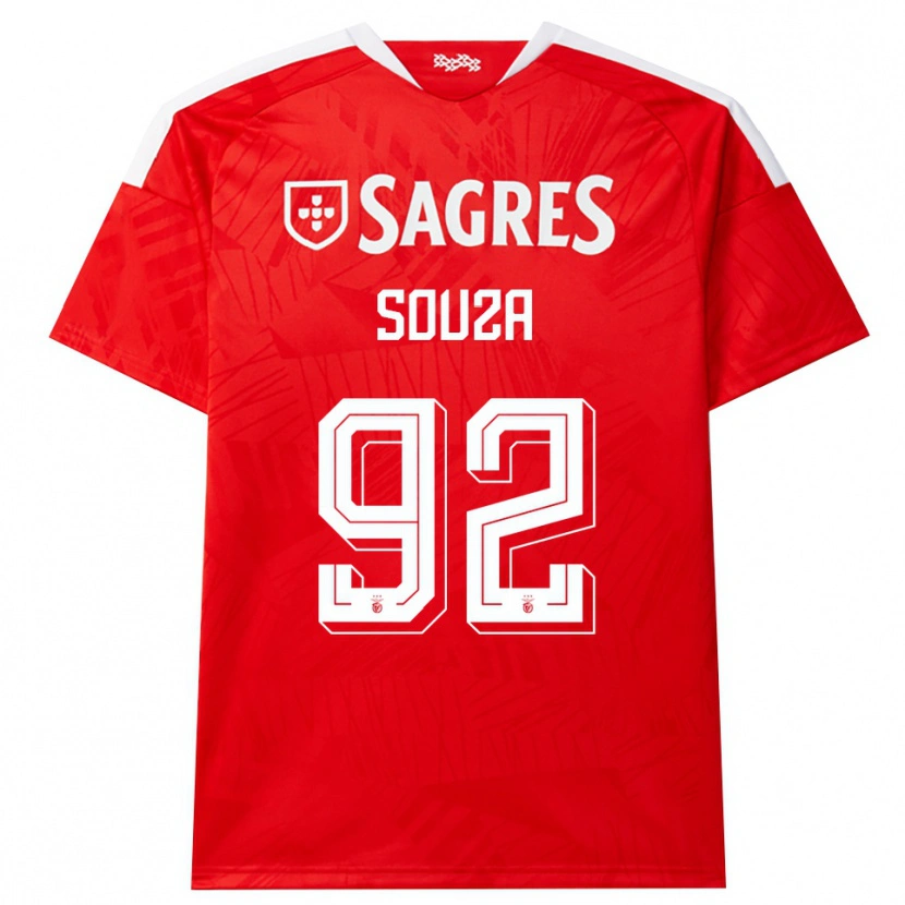 Danxen Mænd Pedro Souza #92 Rød Hvid Gul Hjemmebane Spillertrøjer 2026/27 Trøje T-Shirt