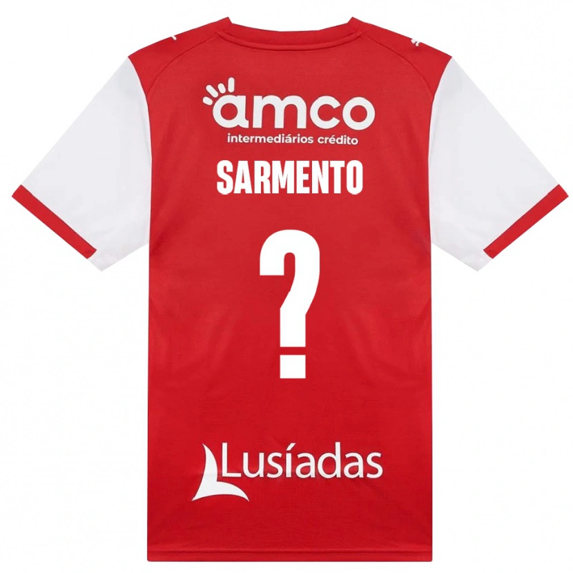Danxen Mænd Bernardo Sarmento #0 Hvid Rød Sort Hjemmebane Spillertrøjer 2026/27 Trøje T-Shirt