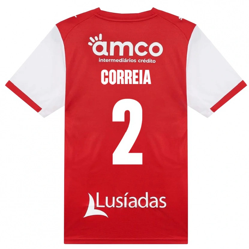 Danxen Mænd Nuno Correia #2 Hvid Rød Sort Hjemmebane Spillertrøjer 2026/27 Trøje T-Shirt