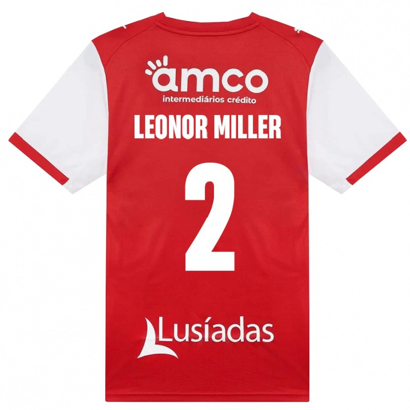 Danxen Mænd Maria Leonor #2 Hvid Rød Sort Hjemmebane Spillertrøjer 2026/27 Trøje T-Shirt