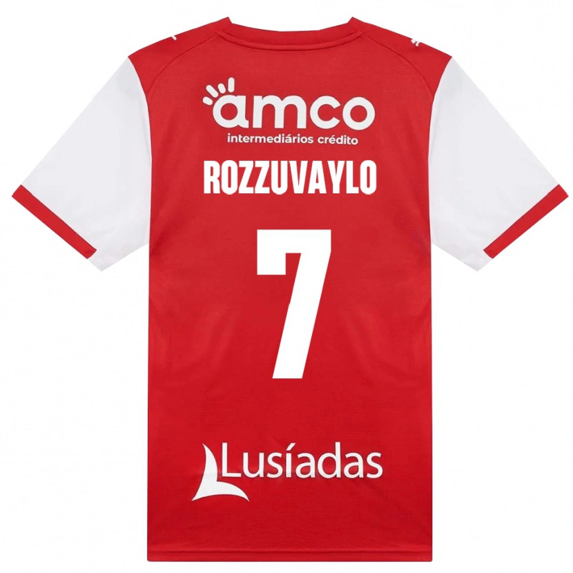 Danxen Mænd Dani Rozzuvaylo #7 Hvid Rød Sort Hjemmebane Spillertrøjer 2026/27 Trøje T-Shirt
