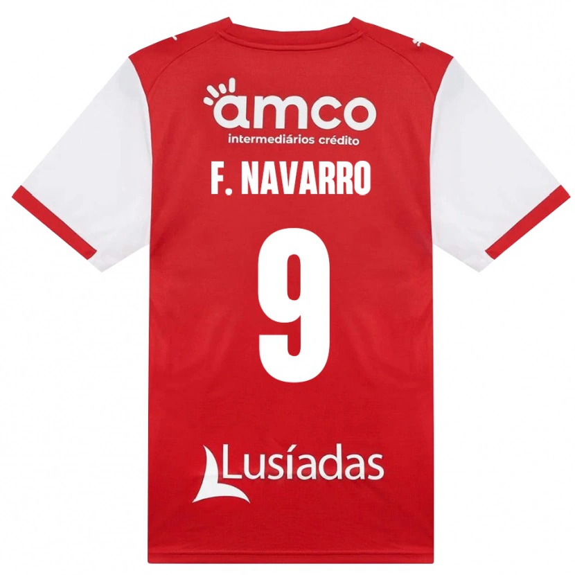 Danxen Mænd Fran Navarro #9 Hvid Rød Sort Hjemmebane Spillertrøjer 2026/27 Trøje T-Shirt