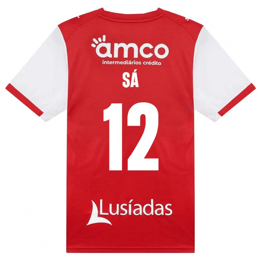 Danxen Mænd Tiago Sá #12 Hvid Rød Sort Hjemmebane Spillertrøjer 2026/27 Trøje T-Shirt