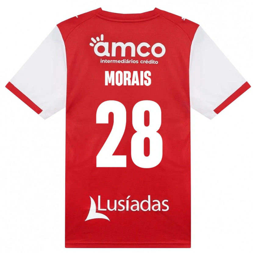 Danxen Mænd Patrícia Morais #28 Hvid Rød Sort Hjemmebane Spillertrøjer 2026/27 Trøje T-Shirt
