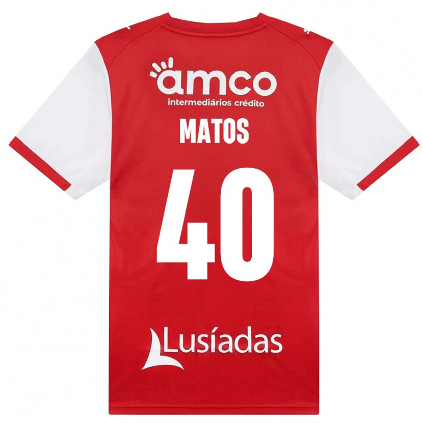 Danxen Mænd João Matos #40 Hvid Rød Sort Hjemmebane Spillertrøjer 2026/27 Trøje T-Shirt