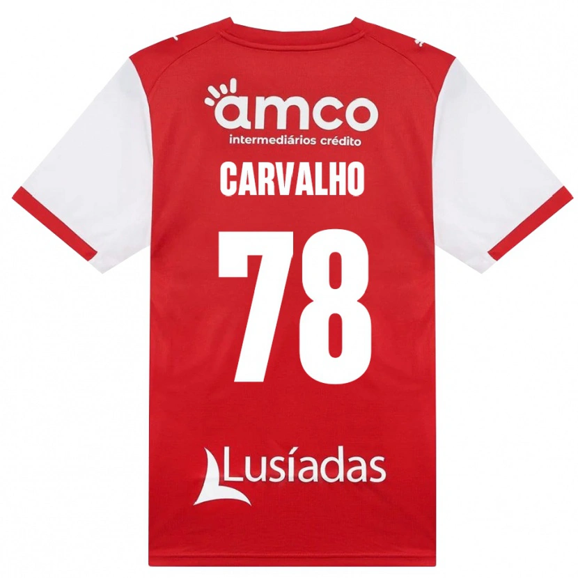Danxen Mænd João Carvalho #78 Hvid Rød Sort Hjemmebane Spillertrøjer 2026/27 Trøje T-Shirt