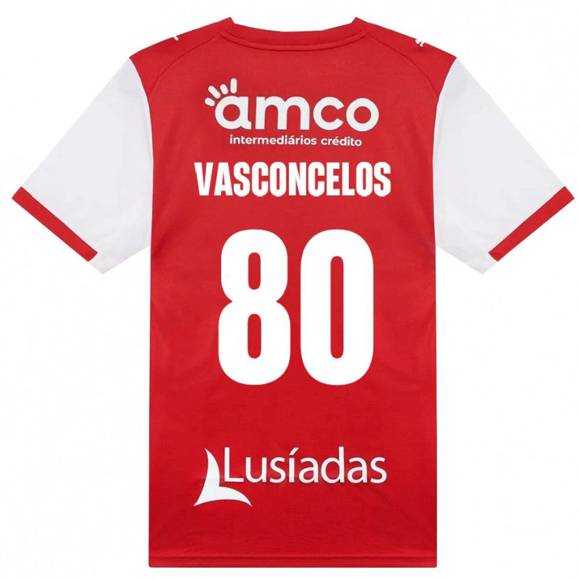 Danxen Mænd Vasconcelos #80 Hvid Rød Sort Hjemmebane Spillertrøjer 2026/27 Trøje T-Shirt