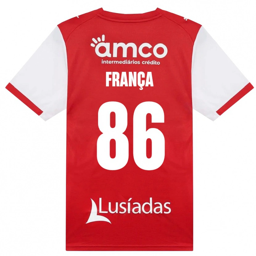 Danxen Mænd Francisco França #86 Hvid Rød Sort Hjemmebane Spillertrøjer 2026/27 Trøje T-Shirt