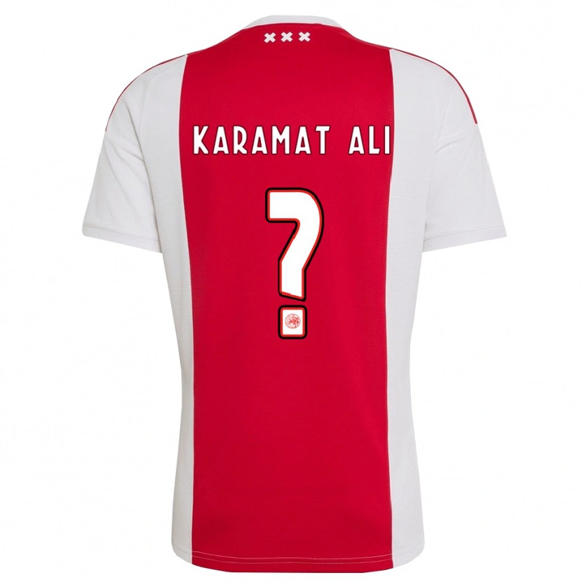 Danxen Mænd Yaïr Karamat Ali #0 Rød Hvid Gul Hjemmebane Spillertrøjer 2026/27 Trøje T-Shirt