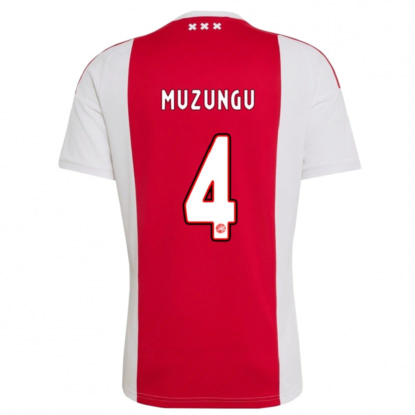 Danxen Mænd Marvyn Muzungu #4 Rød Hvid Gul Hjemmebane Spillertrøjer 2026/27 Trøje T-Shirt