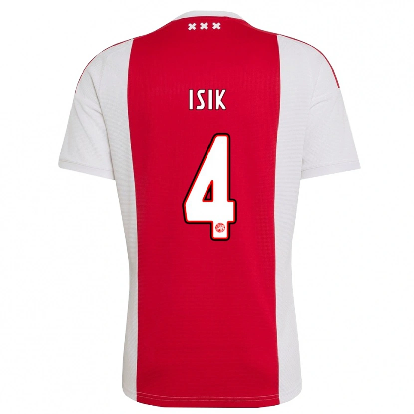 Danxen Mænd Enes Işık #4 Rød Hvid Gul Hjemmebane Spillertrøjer 2026/27 Trøje T-Shirt