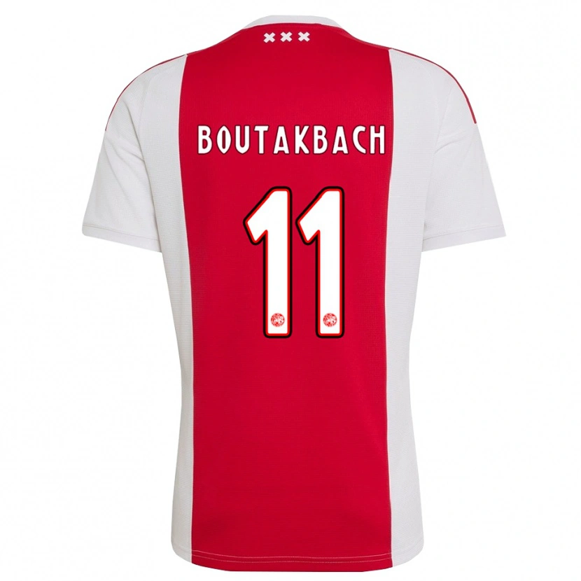Danxen Mænd Massin Boutakbach #11 Rød Hvid Gul Hjemmebane Spillertrøjer 2026/27 Trøje T-Shirt