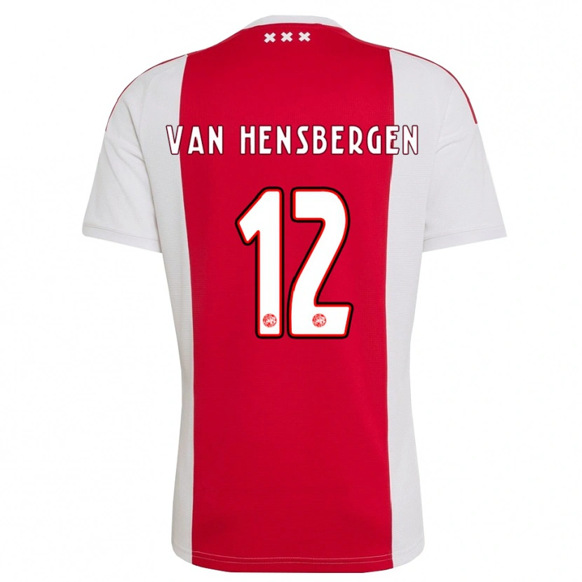 Danxen Mænd Jade Van Hensbergen #12 Rød Hvid Gul Hjemmebane Spillertrøjer 2026/27 Trøje T-Shirt