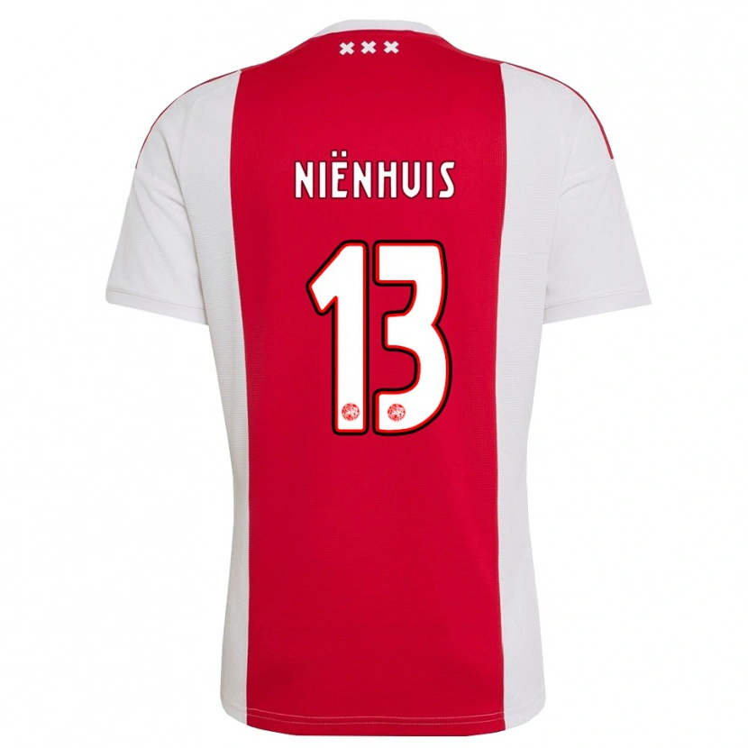 Danxen Mænd Lois Niënhuis #13 Rød Hvid Gul Hjemmebane Spillertrøjer 2026/27 Trøje T-Shirt