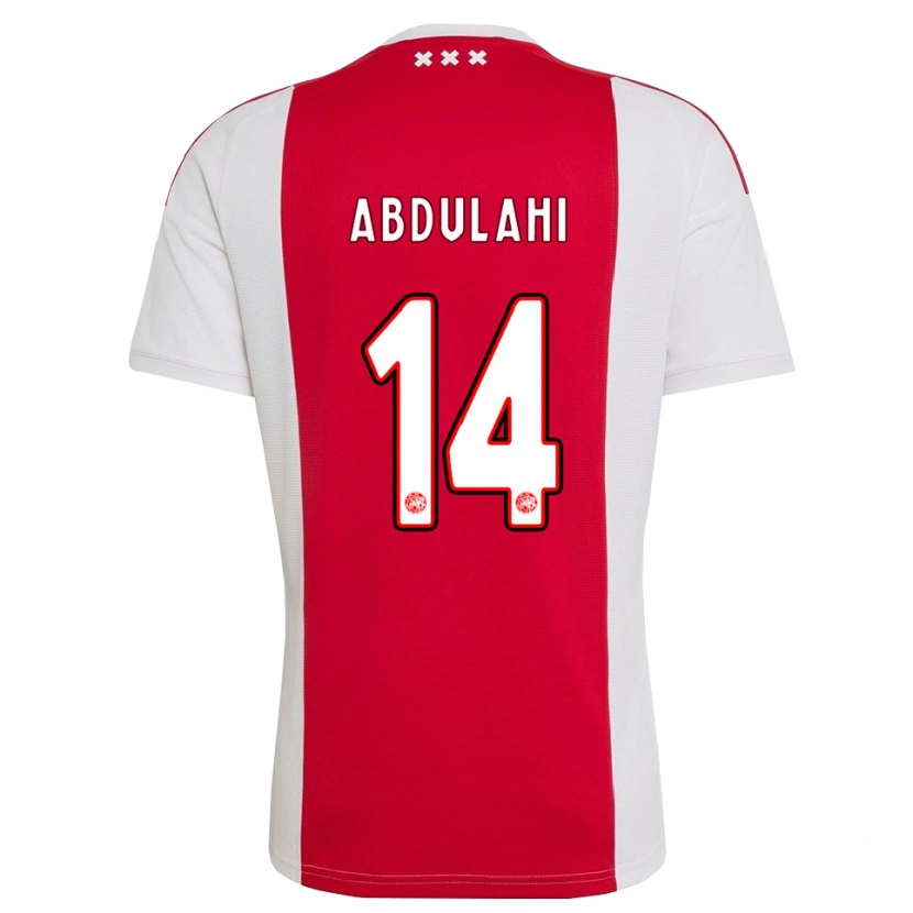 Danxen Mænd Liban Abdulahi #14 Rød Hvid Gul Hjemmebane Spillertrøjer 2026/27 Trøje T-Shirt