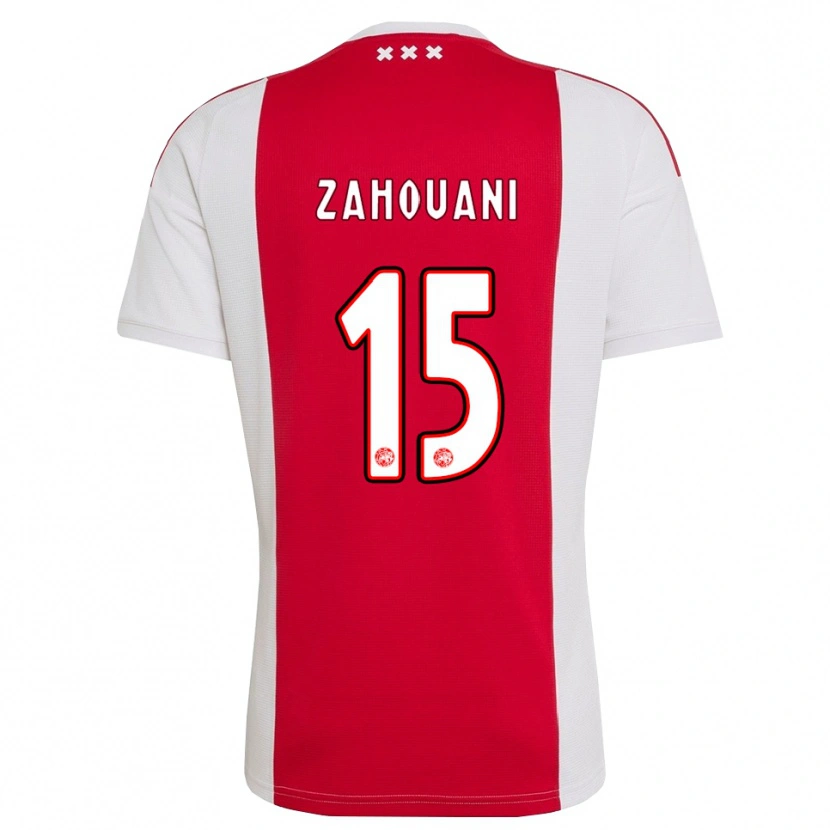 Danxen Mænd Fouad Zahouani #15 Rød Hvid Gul Hjemmebane Spillertrøjer 2026/27 Trøje T-Shirt
