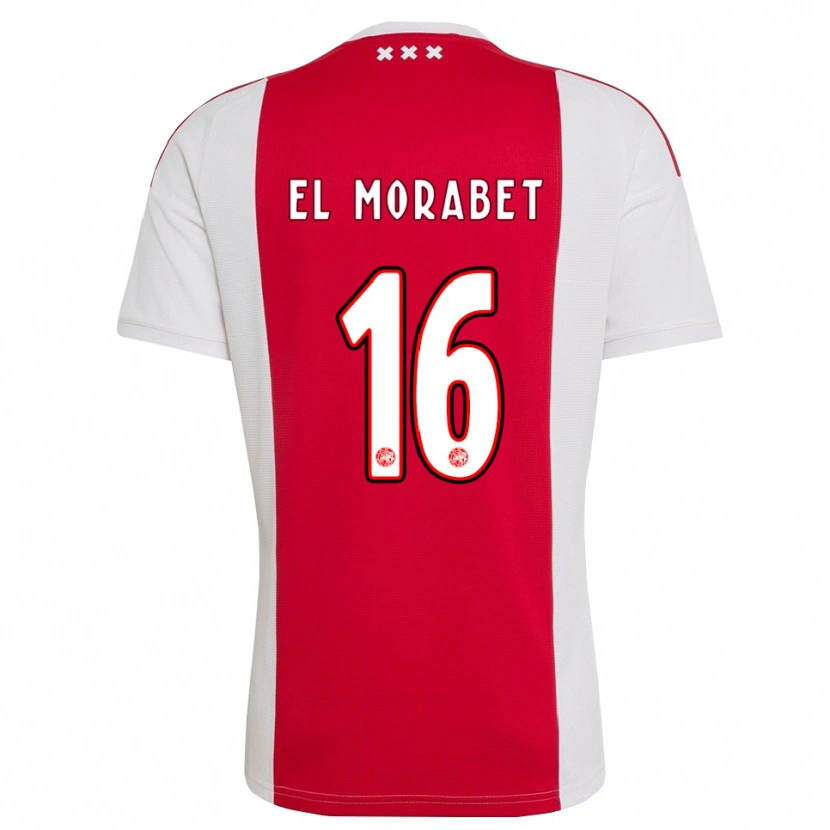 Danxen Mænd Younes El Morabet #16 Rød Hvid Gul Hjemmebane Spillertrøjer 2026/27 Trøje T-Shirt