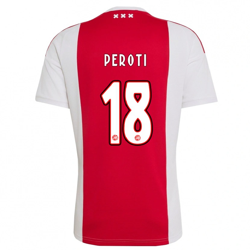 Danxen Mænd Eljero Peroti #18 Rød Hvid Gul Hjemmebane Spillertrøjer 2026/27 Trøje T-Shirt