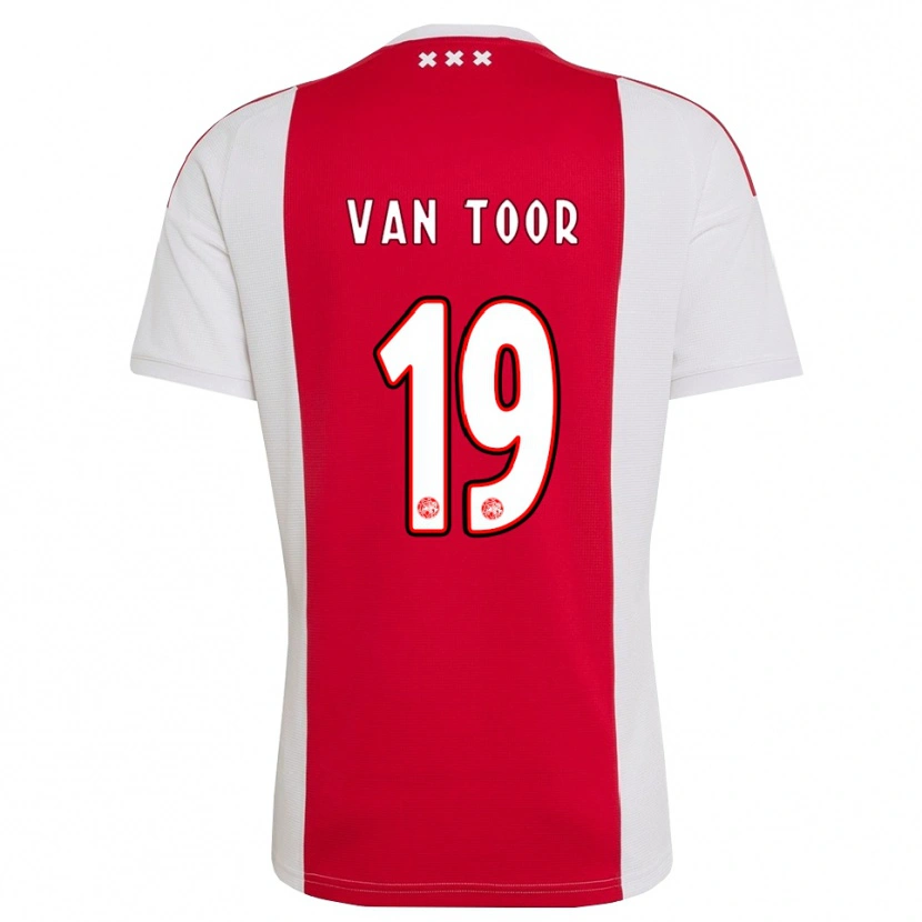 Danxen Mænd Julian Van Toor #19 Rød Hvid Gul Hjemmebane Spillertrøjer 2026/27 Trøje T-Shirt