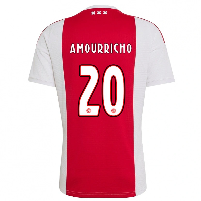 Danxen Mænd Amourricho Van Axel Dongen #20 Rød Hvid Gul Hjemmebane Spillertrøjer 2026/27 Trøje T-Shirt