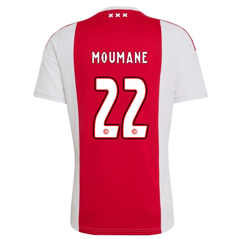 Danxen Mænd Anass Moumane #22 Rød Hvid Gul Hjemmebane Spillertrøjer 2026/27 Trøje T-Shirt
