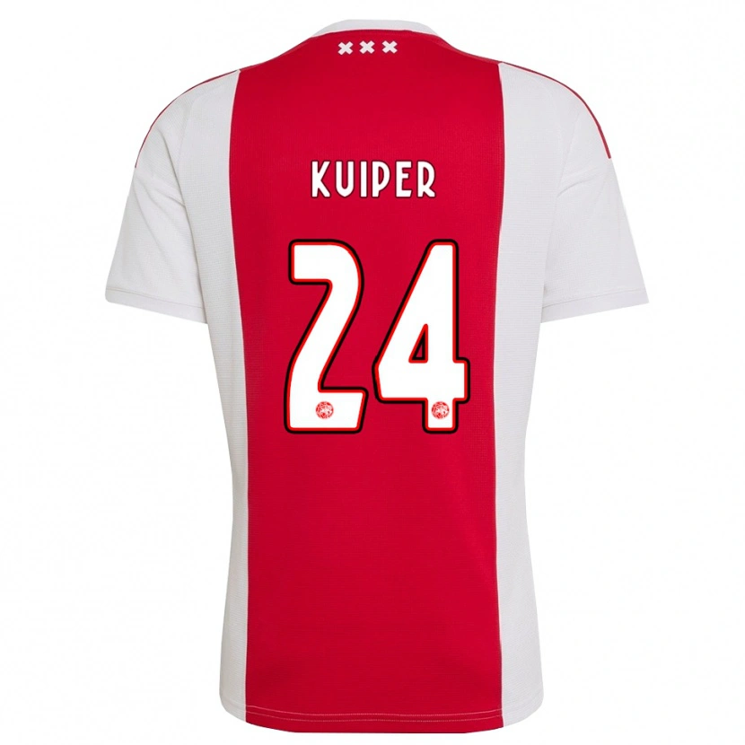 Danxen Mænd Justen Kuiper #24 Rød Hvid Gul Hjemmebane Spillertrøjer 2026/27 Trøje T-Shirt