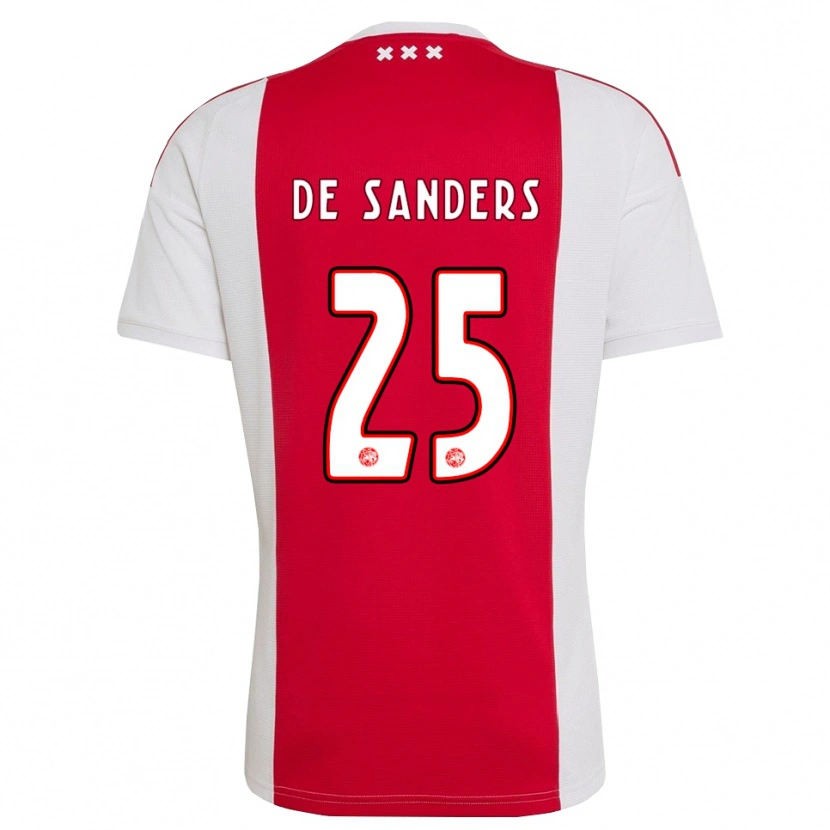 Danxen Mænd Kay-Lee De Sanders #25 Rød Hvid Gul Hjemmebane Spillertrøjer 2026/27 Trøje T-Shirt