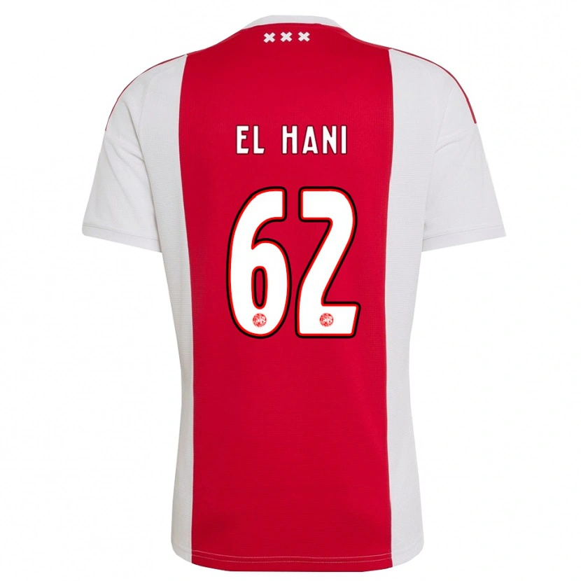 Danxen Mænd Aymean El Hani #62 Rød Hvid Gul Hjemmebane Spillertrøjer 2026/27 Trøje T-Shirt