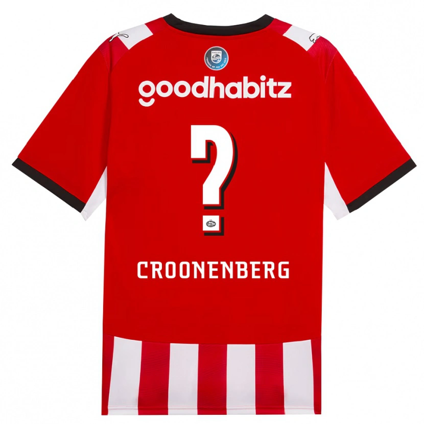Danxen Mænd Luca Croonenberg #0 Rød Hvid Sort Hjemmebane Spillertrøjer 2026/27 Trøje T-Shirt