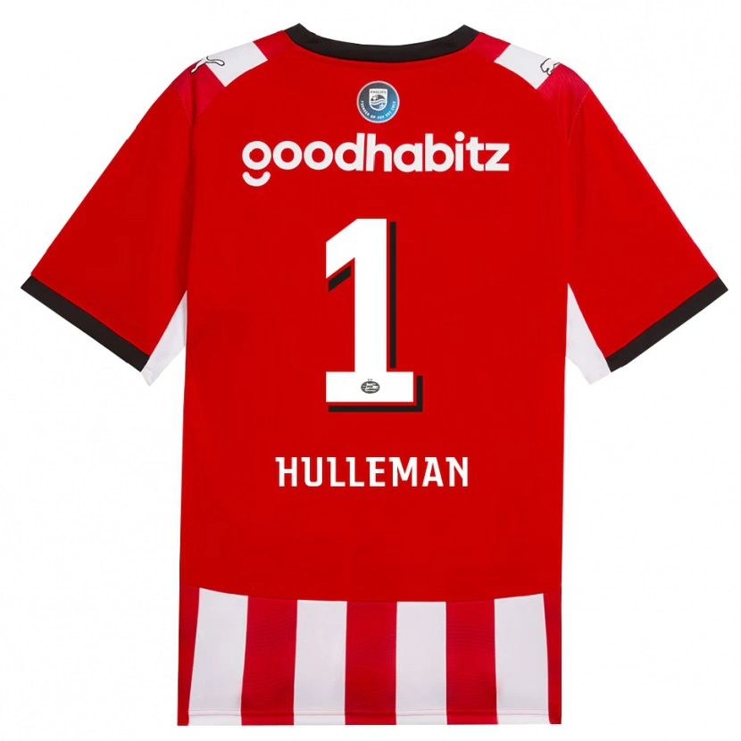 Danxen Mænd Daan Hulleman #1 Rød Hvid Sort Hjemmebane Spillertrøjer 2026/27 Trøje T-Shirt