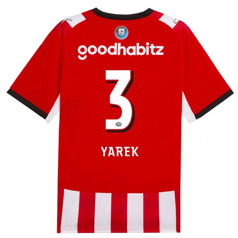 Danxen Mænd Yarek Gasiorowski #3 Rød Hvid Sort Hjemmebane Spillertrøjer 2026/27 Trøje T-Shirt