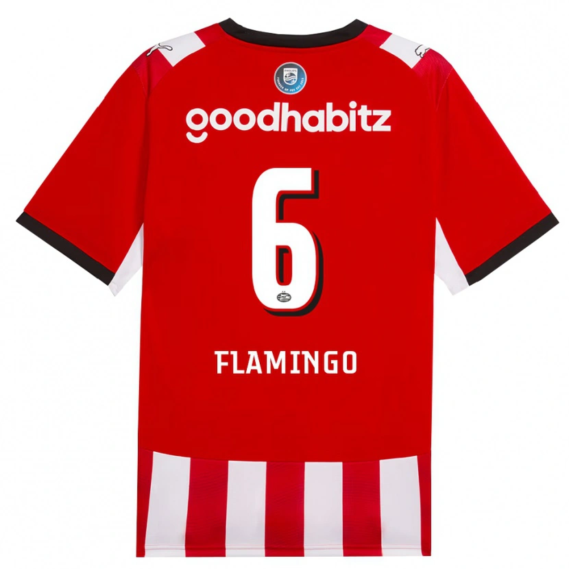 Danxen Mænd Ryan Flamingo #6 Rød Hvid Sort Hjemmebane Spillertrøjer 2026/27 Trøje T-Shirt
