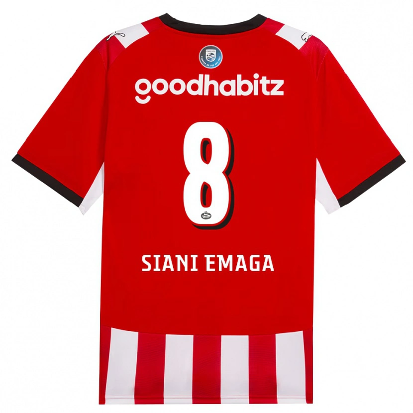 Danxen Mænd Ezechiel Siani Emaga #8 Rød Hvid Sort Hjemmebane Spillertrøjer 2026/27 Trøje T-Shirt