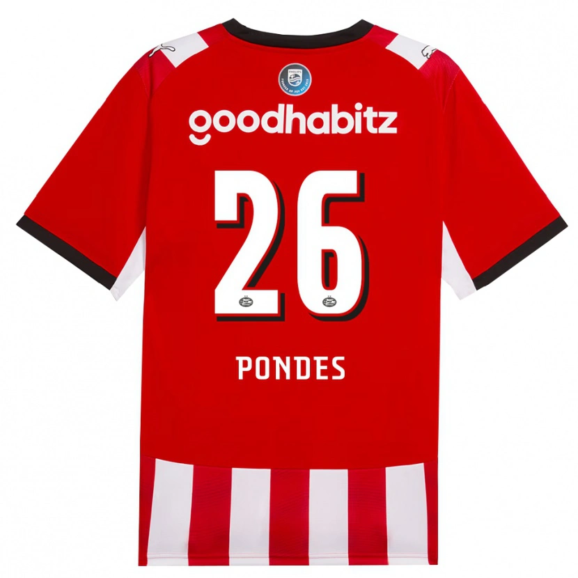 Danxen Mænd Moon Pondes #26 Rød Hvid Sort Hjemmebane Spillertrøjer 2026/27 Trøje T-Shirt