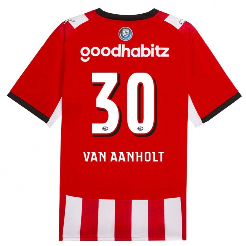Danxen Mænd Patrick Van Aanholt #30 Rød Hvid Sort Hjemmebane Spillertrøjer 2026/27 Trøje T-Shirt