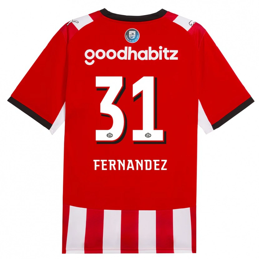 Danxen Mænd Noah Fernandez #31 Rød Hvid Sort Hjemmebane Spillertrøjer 2026/27 Trøje T-Shirt