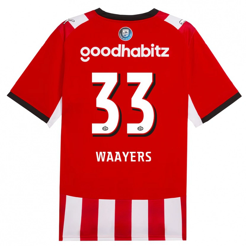 Danxen Mænd Eus Waayers #33 Rød Hvid Sort Hjemmebane Spillertrøjer 2026/27 Trøje T-Shirt